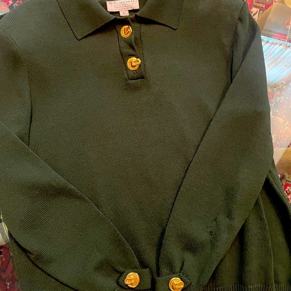 ST. JOHN’S V-neck Knitted Pullover - Picture 2 of 3